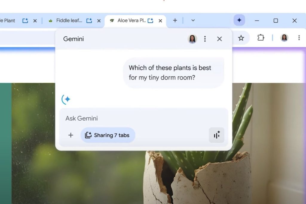 Gemini In Chrome Screenshot