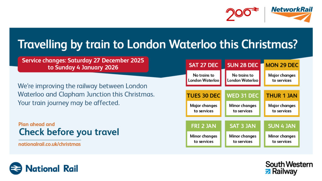 London Waterloo Christmas 2025 Service Disruption