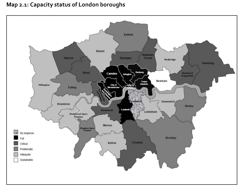 Burial Capacity Status Of London Boroughs