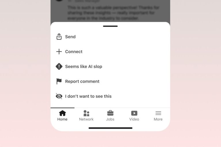 People have already clicked LinkedIn’s “seems like AI slop” button over 1 million times