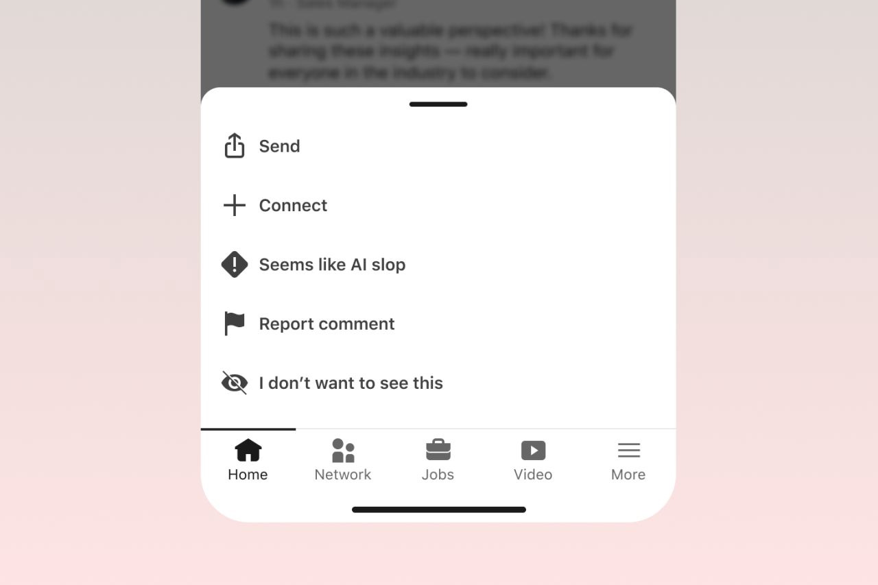 People have already clicked LinkedIn’s “seems like AI slop” button over 1 million times